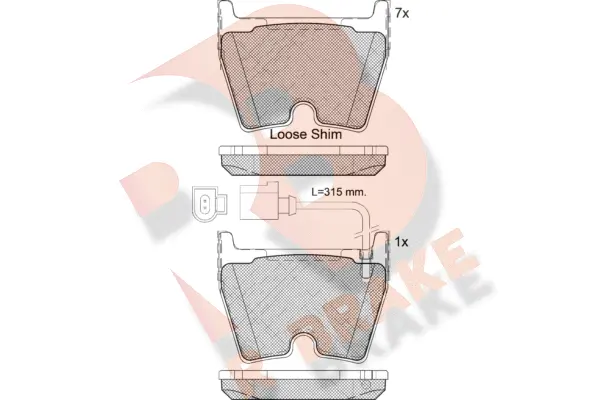 RB2113-203 R BRAKE Комплект тормозных колодок, дисковый тормоз (фото 1)