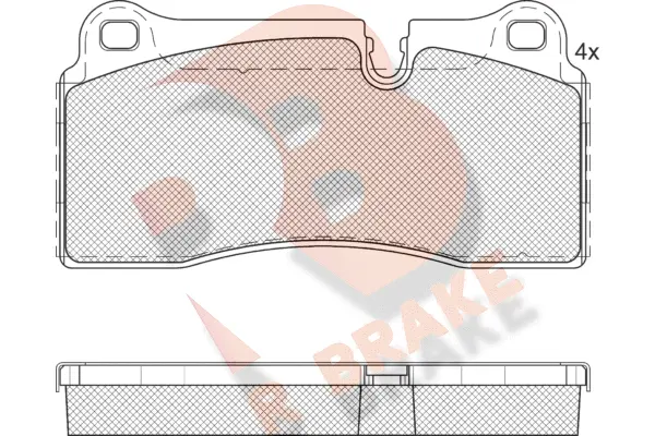 RB2121-400 R BRAKE Комплект тормозных колодок, дисковый тормоз (фото 1)