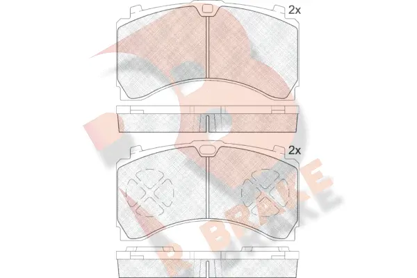 RB2123 R BRAKE Комплект тормозных колодок, дисковый тормоз (фото 1)