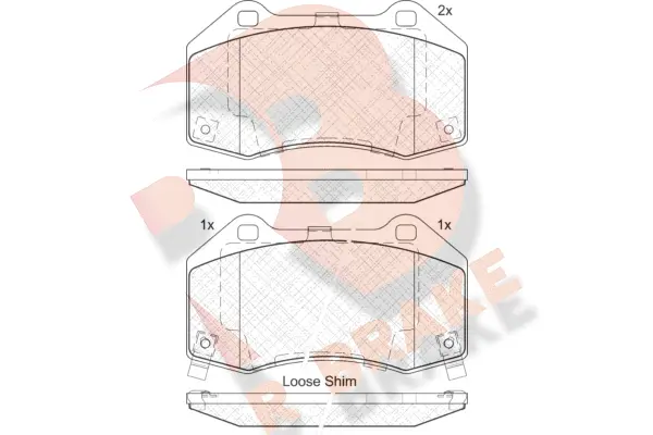 RB2132 R BRAKE Комплект тормозных колодок, дисковый тормоз (фото 1)