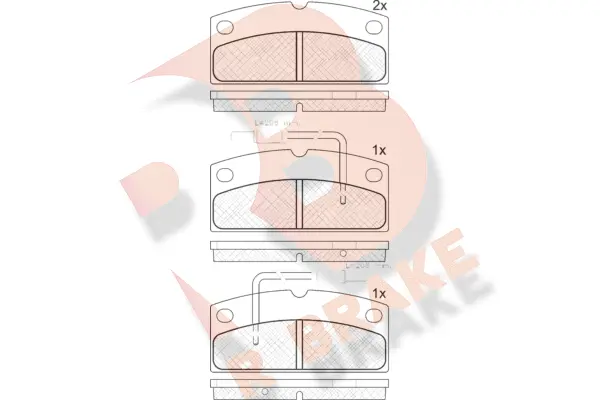 RB2133 R BRAKE Комплект тормозных колодок, дисковый тормоз (фото 1)