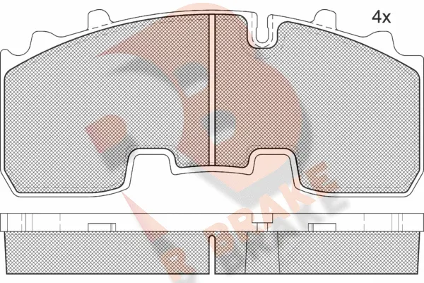 RB2156 R BRAKE Комплект тормозных колодок, дисковый тормоз (фото 1)