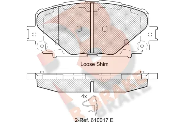 RB2168 R BRAKE Комплект тормозных колодок, дисковый тормоз (фото 1)