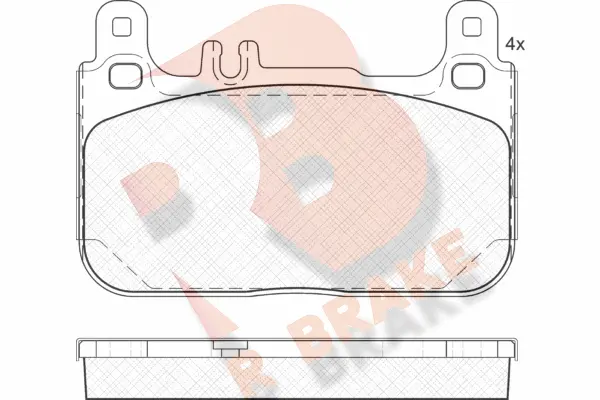 RB2173 R BRAKE Комплект тормозных колодок, дисковый тормоз (фото 1)