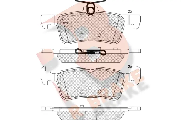 RB2174-208 R BRAKE Комплект тормозных колодок, дисковый тормоз (фото 1)