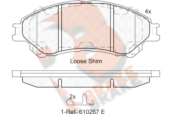 RB2175 R BRAKE Комплект тормозных колодок, дисковый тормоз (фото 1)