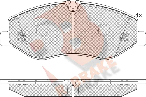 RB2191 R BRAKE Комплект тормозных колодок, дисковый тормоз (фото 1)