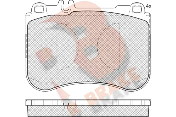 RB2194 R BRAKE Комплект тормозных колодок, дисковый тормоз (фото 1)