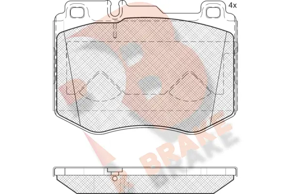 RB2195 R BRAKE Комплект тормозных колодок, дисковый тормоз (фото 1)