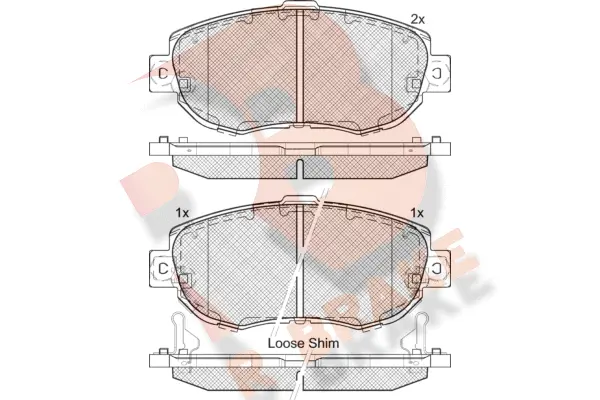 RB2203 R BRAKE Комплект тормозных колодок, дисковый тормоз (фото 1)