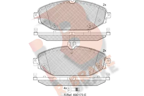 RB2213 R BRAKE Комплект тормозных колодок, дисковый тормоз (фото 1)