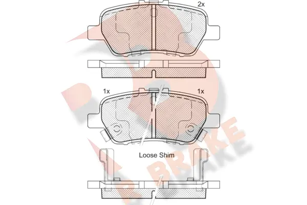 RB2215 R BRAKE Комплект тормозных колодок, дисковый тормоз (фото 1)