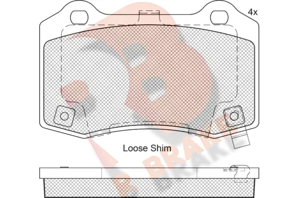 RB2230 R BRAKE Комплект тормозных колодок, дисковый тормоз (фото 1)