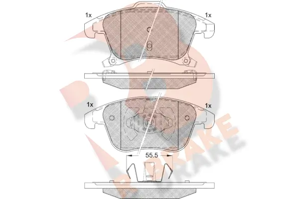 RB2231 R BRAKE Комплект тормозных колодок, дисковый тормоз (фото 1)