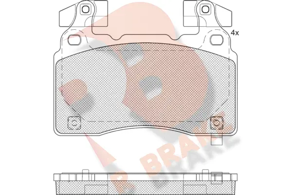 RB2286 R BRAKE Комплект тормозных колодок, дисковый тормоз (фото 1)