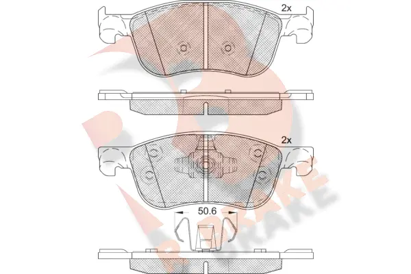 RB2295 R BRAKE Комплект тормозных колодок, дисковый тормоз (фото 1)