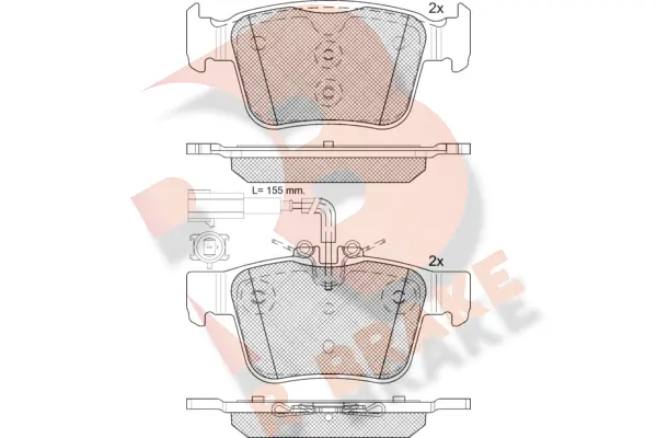 RB2299 R BRAKE Комплект тормозных колодок, дисковый тормоз (фото 1)