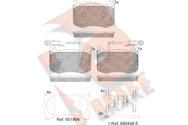 RB2303 R BRAKE Комплект тормозных колодок, дисковый тормоз (фото 1)