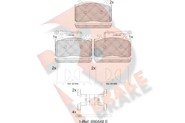 RB2309 R BRAKE Комплект тормозных колодок, дисковый тормоз (фото 1)