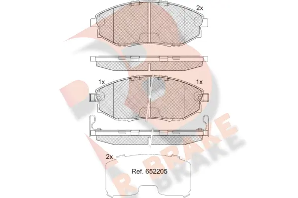 RB2336 R BRAKE Комплект тормозных колодок, дисковый тормоз (фото 1)