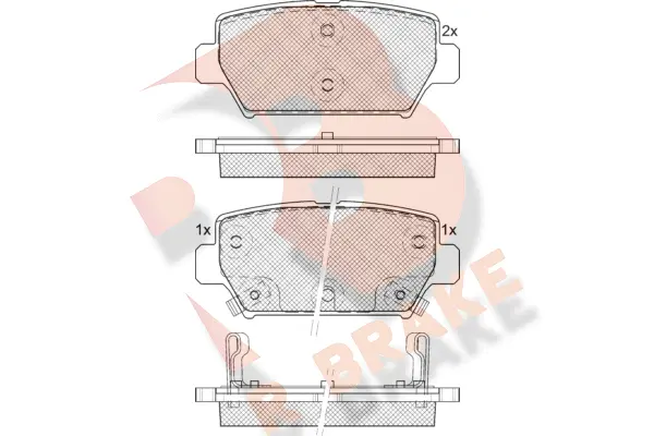 RB2338 R BRAKE Комплект тормозных колодок, дисковый тормоз (фото 1)