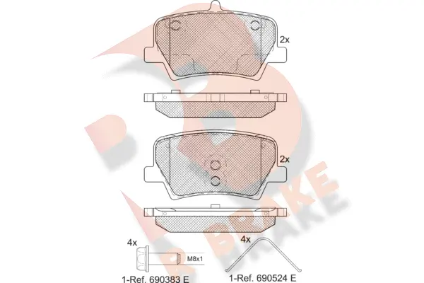 RB2346 R BRAKE Комплект тормозных колодок, дисковый тормоз (фото 1)