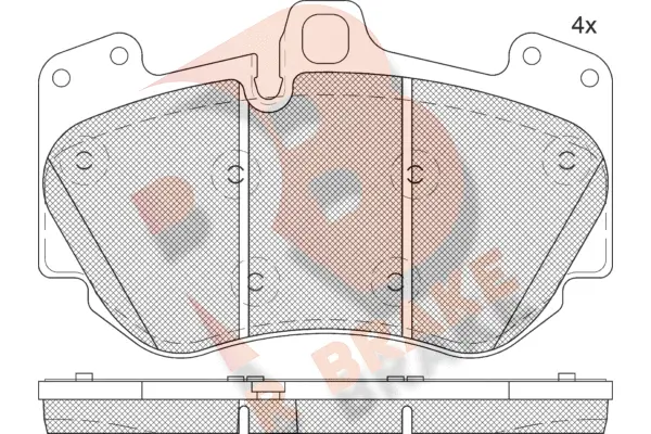 RB2349 R BRAKE Комплект тормозных колодок, дисковый тормоз (фото 1)