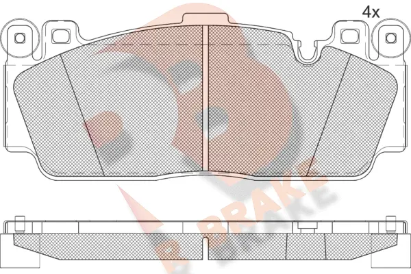 RB2358 R BRAKE Комплект тормозных колодок, дисковый тормоз (фото 1)