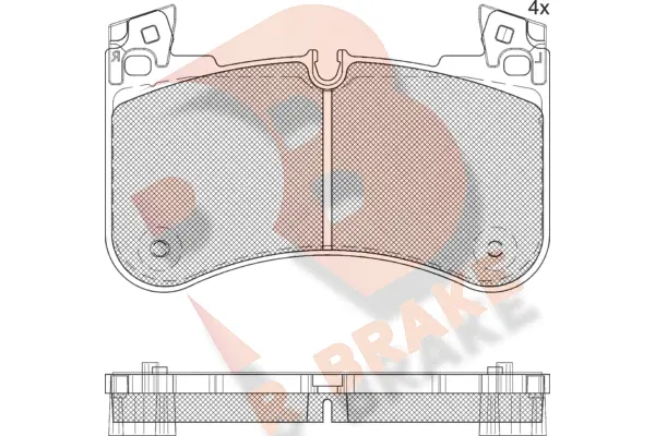 RB2366 R BRAKE Комплект тормозных колодок, дисковый тормоз (фото 1)