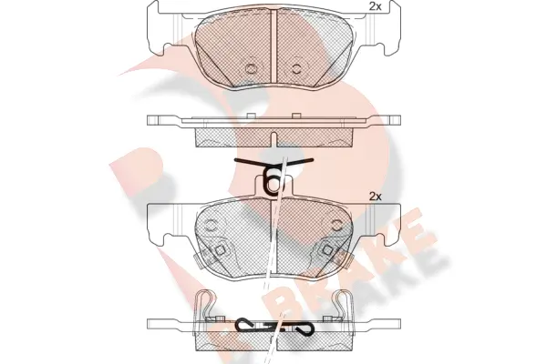 RB2374 R BRAKE Комплект тормозных колодок, дисковый тормоз (фото 1)