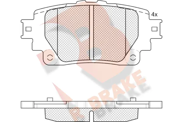 RB2376 R BRAKE Комплект тормозных колодок, дисковый тормоз (фото 1)