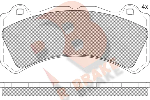 RB2377 R BRAKE Комплект тормозных колодок, дисковый тормоз (фото 1)