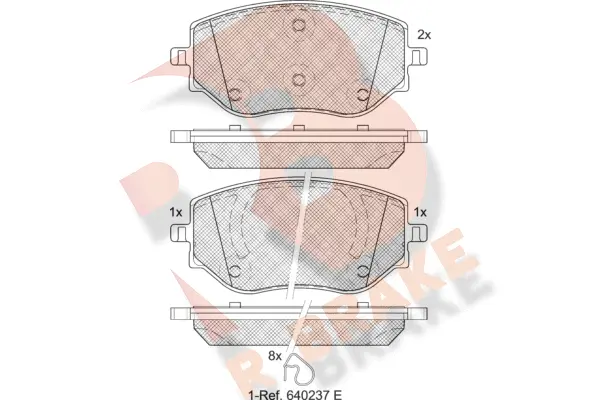 RB2383 R BRAKE Комплект тормозных колодок, дисковый тормоз (фото 1)