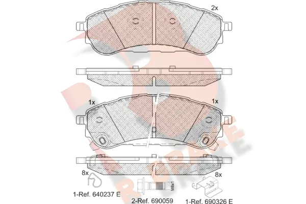 RB2389 R BRAKE Комплект тормозных колодок, дисковый тормоз (фото 1)