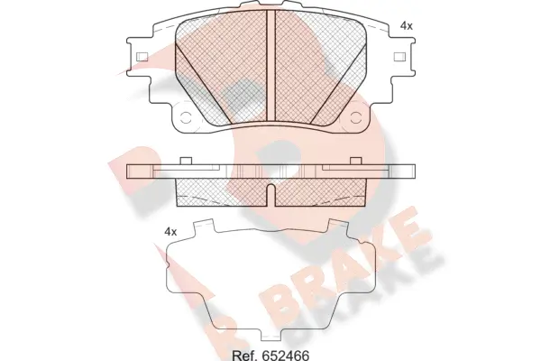 RB2424 R BRAKE Комплект тормозных колодок, дисковый тормоз (фото 1)