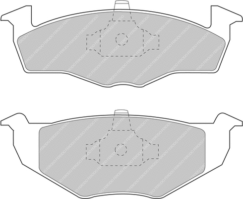 FCP1054H FERODO Комплект тормозных колодок, дисковый тормоз (фото 1)