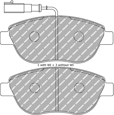 FDS1467 FERODO Комплект тормозных колодок, дисковый тормоз (фото 1)