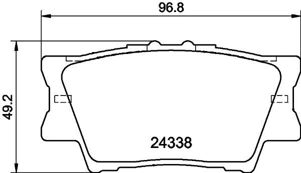 NP1016 NISSHINBO Комплект тормозных колодок, дисковый тормоз (фото 1)