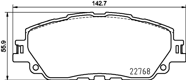 NP1167 NISSHINBO Комплект тормозных колодок, дисковый тормоз (фото 1)