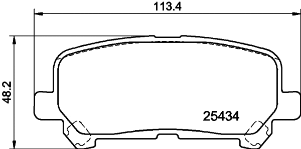 NP1175 NISSHINBO Комплект тормозных колодок, дисковый тормоз (фото 1)