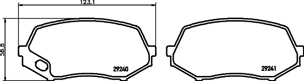 NP3052 NISSHINBO Комплект тормозных колодок, дисковый тормоз (фото 1)