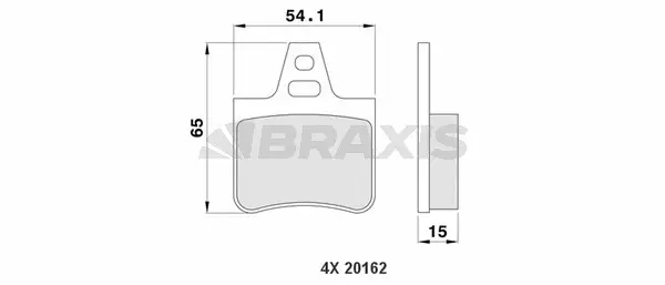 AA0164 BRAXIS Комплект тормозных колодок, дисковый тормоз (фото 1)