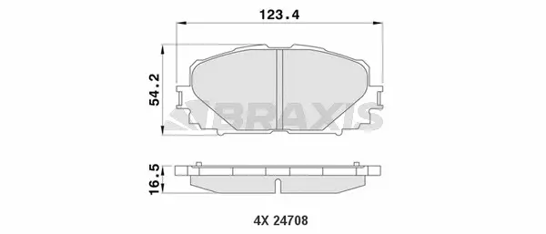 AA0175 BRAXIS Комплект тормозных колодок, дисковый тормоз (фото 1)