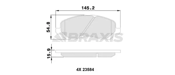 AA0190 BRAXIS Комплект тормозных колодок, дисковый тормоз (фото 1)