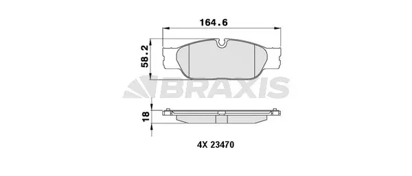 AA0217 BRAXIS Комплект тормозных колодок, дисковый тормоз (фото 1)