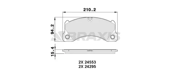 AA0342 BRAXIS Комплект тормозных колодок, дисковый тормоз (фото 1)