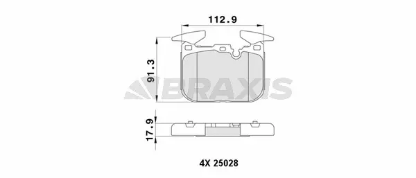 AA0449 BRAXIS Комплект тормозных колодок, дисковый тормоз (фото 1)