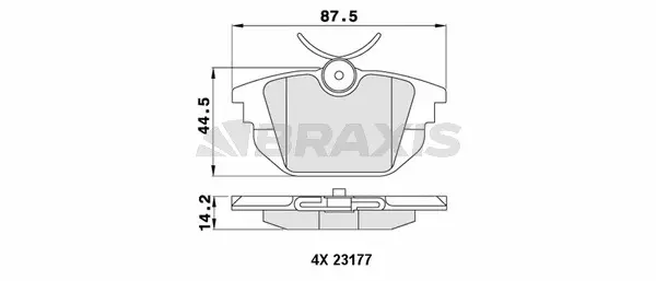 AA0478 BRAXIS Комплект тормозных колодок, дисковый тормоз (фото 1)