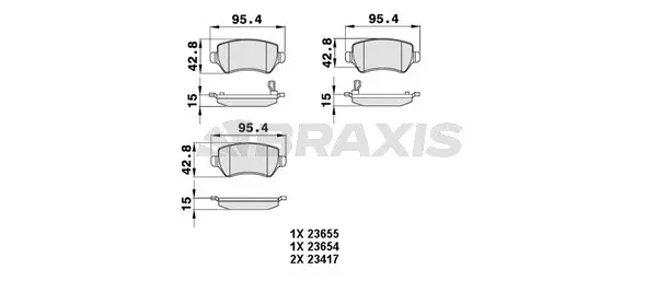 AB0056 BRAXIS Комплект тормозных колодок, дисковый тормоз (фото 1)