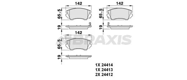 AB0144 BRAXIS Комплект тормозных колодок, дисковый тормоз (фото 1)